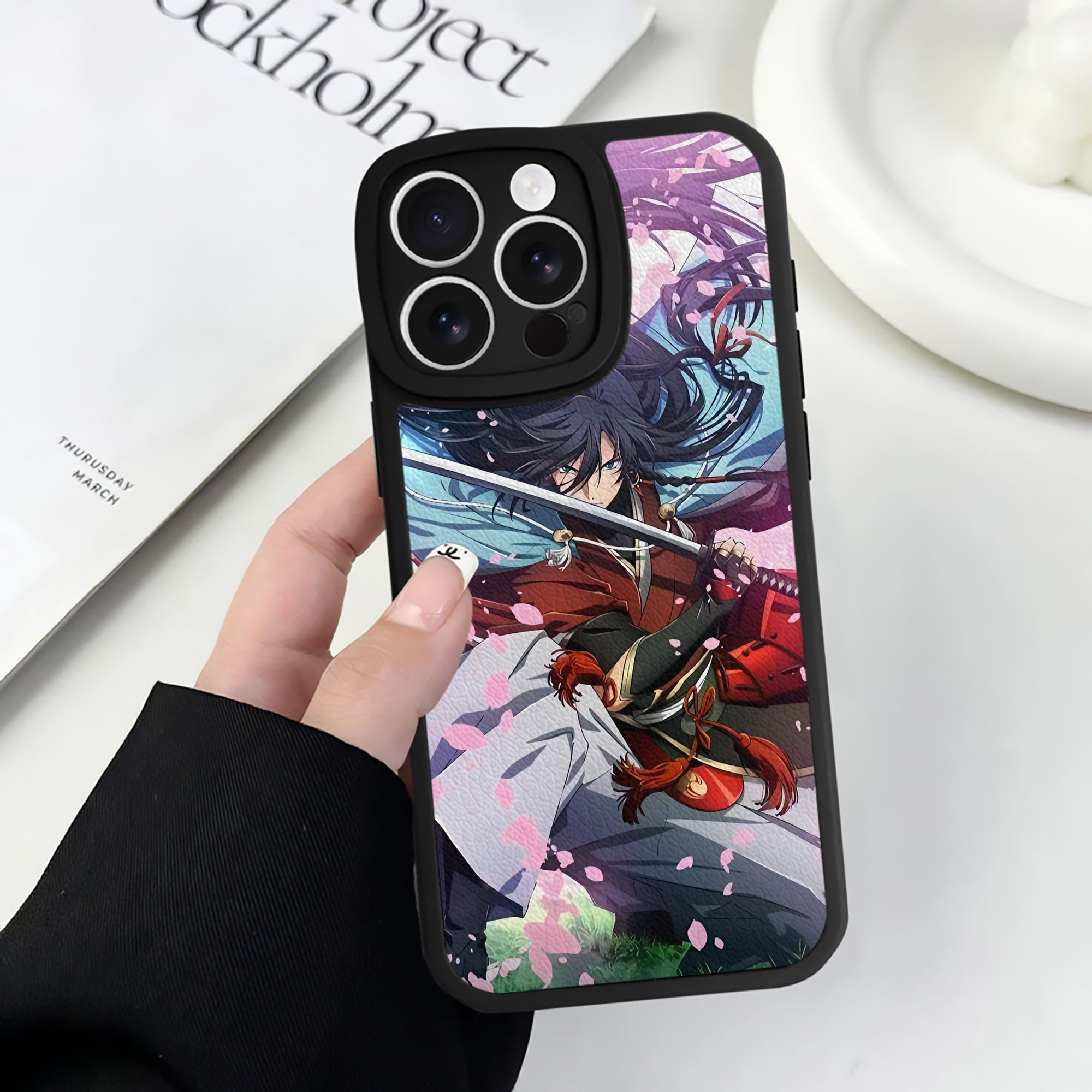 （画像用） 刀剣乱舞 Touken Ranbu 【iPhone 16シリーズ対応】シリコンスマホケース（レザー調） 材質：シリコン